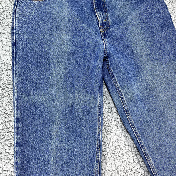 Vintage Levis 550 Jeans Men 33x31 (36"x30") Blue Denim Faded Cross Distressing - Picture 4 of 11